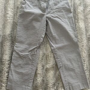 Ann Taylor Black & White Seersucker Capris